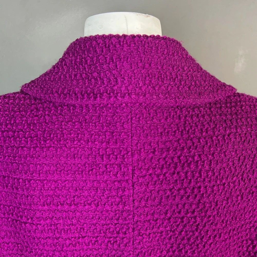 Lafayette 148 New York Boucle Blazer Size 6 Purple Tweed Colorful Winter wool‎